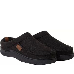 Dearfoams Men's Clog Style Memory Foam Slippers Wool Blend Small 7/8